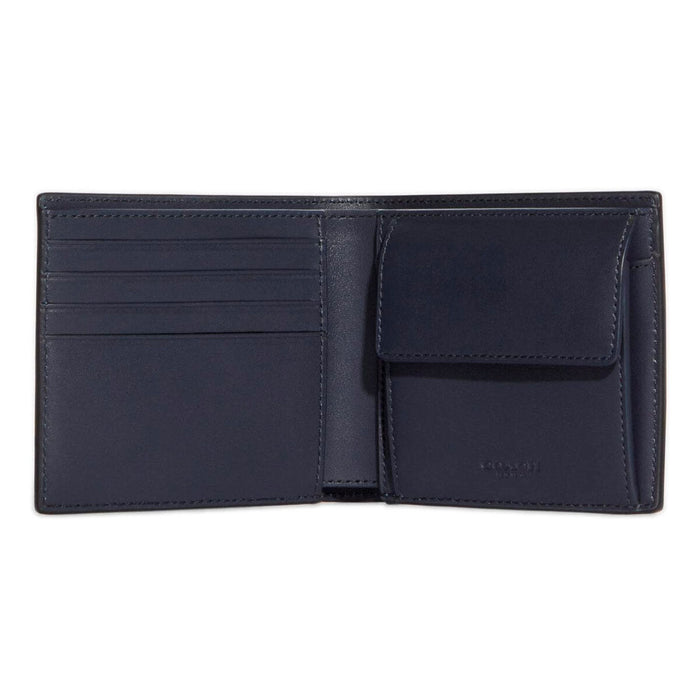 Cartera Hombre Coach CA002-QBO3H 10,5 x 9,5 x 1,5 cm Azul Piel