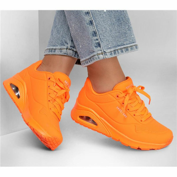 Zapatillas Deportivas Mujer Skechers Uno - Night Shades Naranja