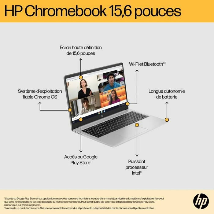 Notebook HP NA0012NF Intel Celeron N4500 8 GB RAM 15,6" 128 GB eMMC Azerty Francés