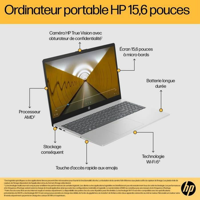 Notebook HP FC0071NF ryzen 5-7520u 16 GB RAM 15,6" 512 GB Azerty Francés