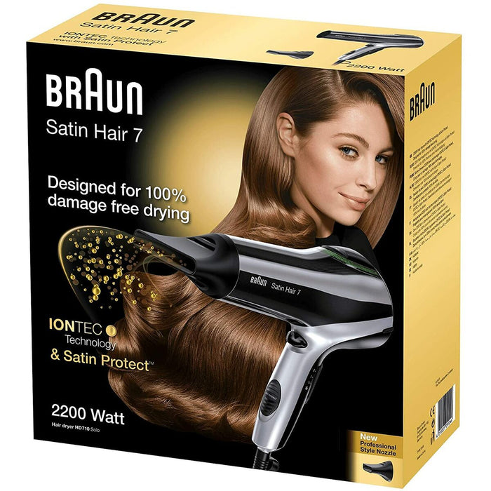 Secador de Pelo Braun Satin Hair 7 HD710 Iónico Negro 2200 W