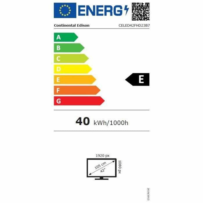 Televisión Continental Edison CELED42FHD23B7 42" Full HD