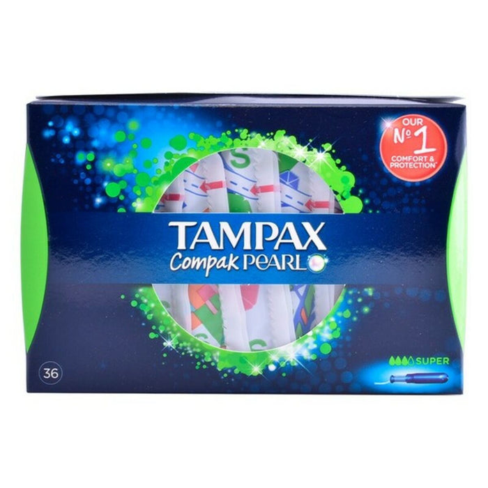 Super Tampons Pearl Compak Tampax Tampax Pearl Compak (36 uds) (36 Units)