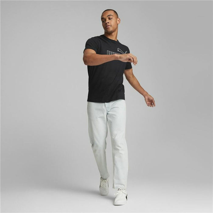 Camiseta de Manga Corta Hombre Puma Essentials Elevated Negro