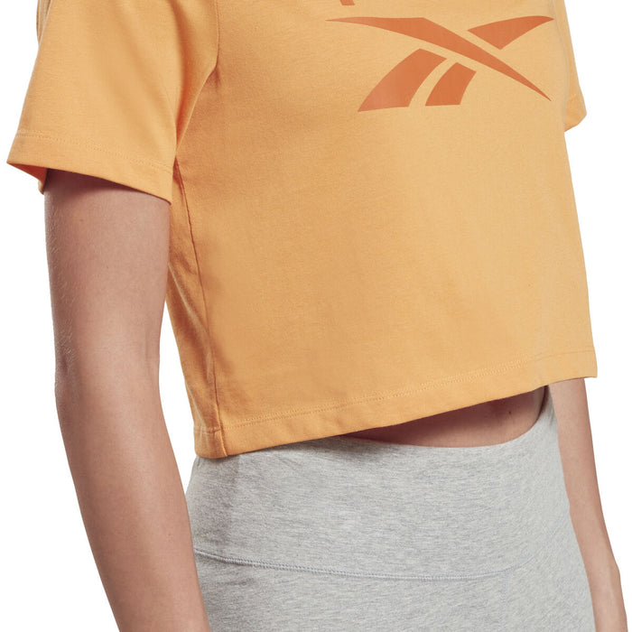 Camiseta de Manga Corta Mujer Reebok  RI BL CROP TEE HT6206 Naranja