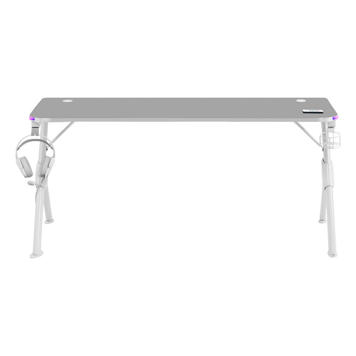 Table Mars Gaming MGDXLRGBW LED RGB White Steel 160 x 60 cm
