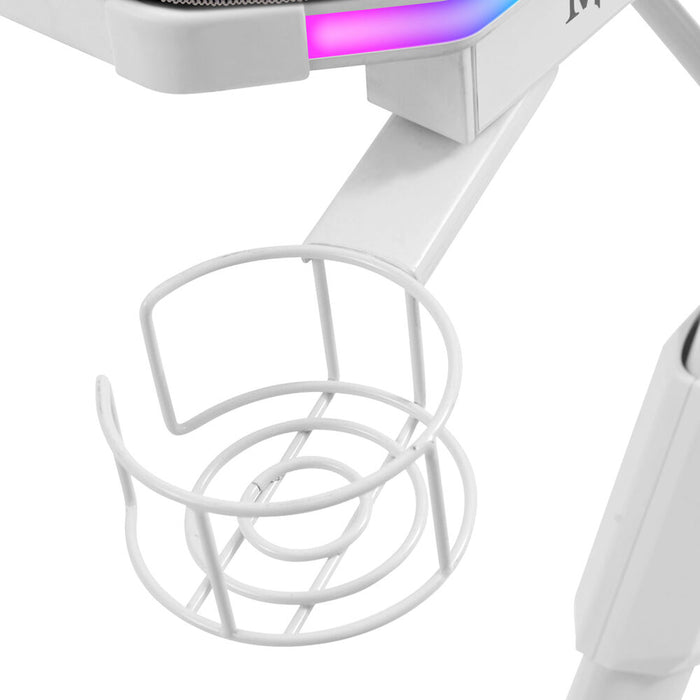 Table Mars Gaming MGDXLRGBW LED RGB White Steel 160 x 60 cm