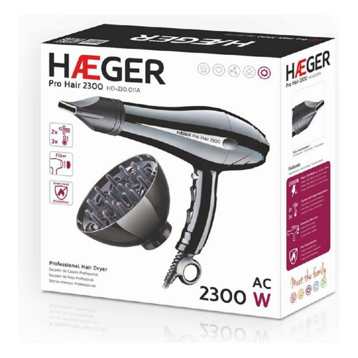 Secador de Pelo Haeger HD-230.011B 2300 W Negro