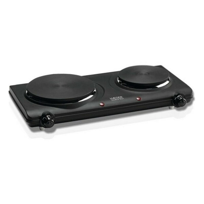Placa Eléctrica de Cocción Haeger HP-02B.013A Negro 2 Fogones 2250W
