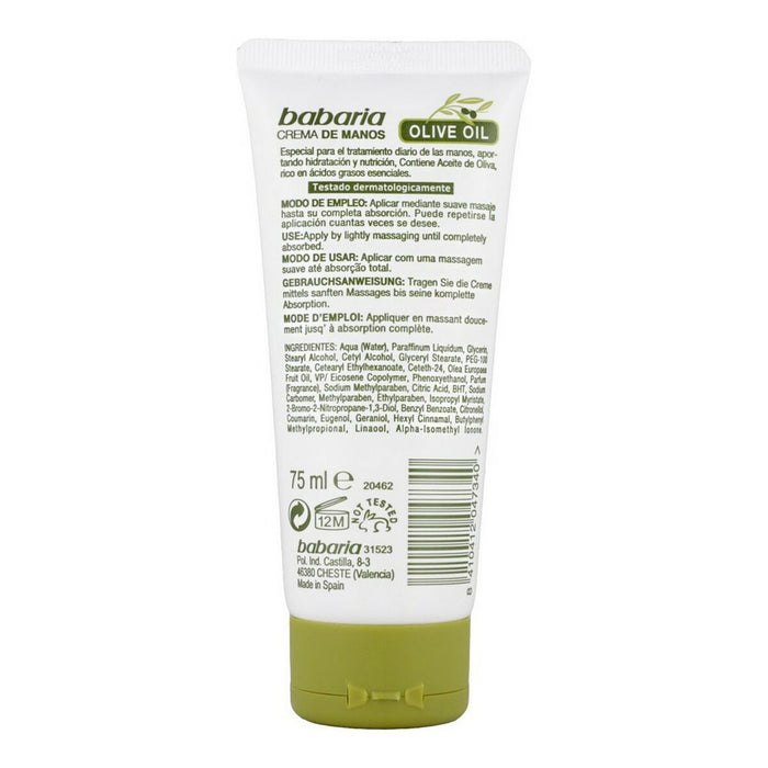 Crema Mani Babaria Oliva (75 ml)