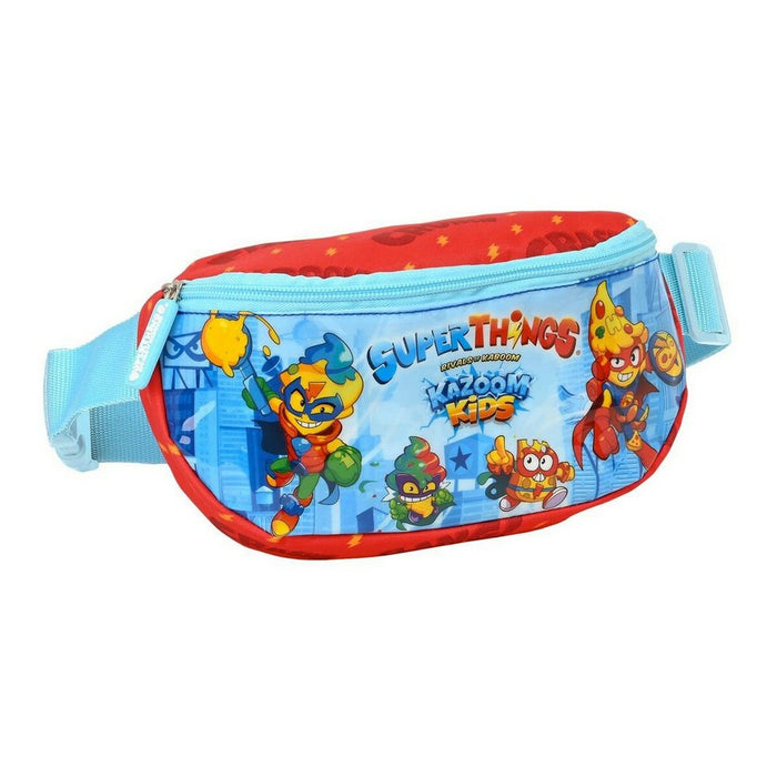Riñonera SuperThings Kazoom Kids Rojo Azul claro (23 x 14 x 9 cm)