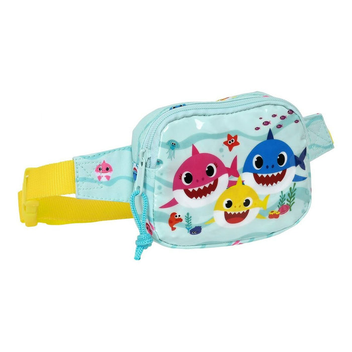 Riñonera Baby Shark Beach day Amarillo Azul claro (14 x 11 x 4 cm)