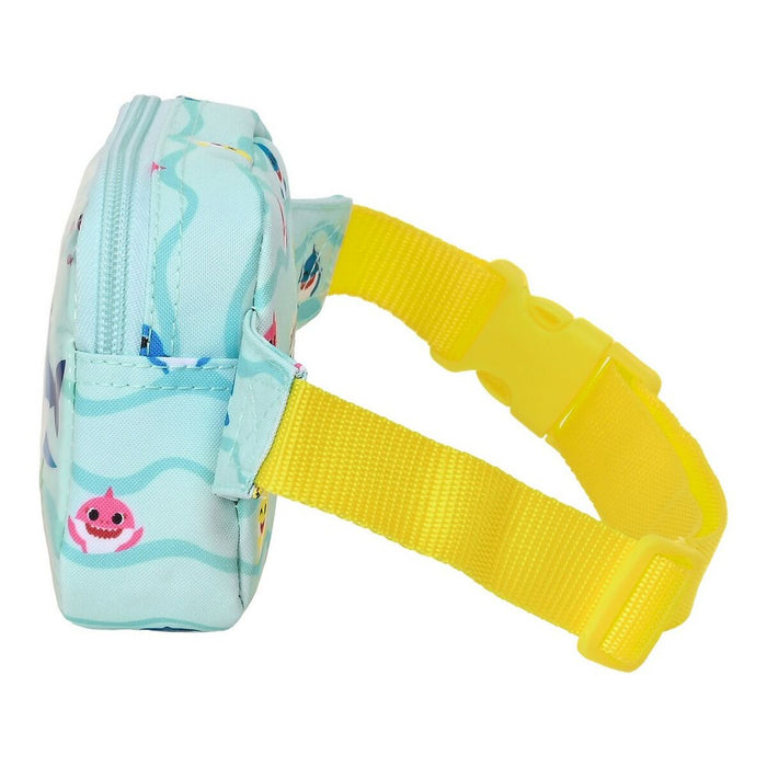Riñonera Baby Shark Beach day Amarillo Azul claro (14 x 11 x 4 cm)