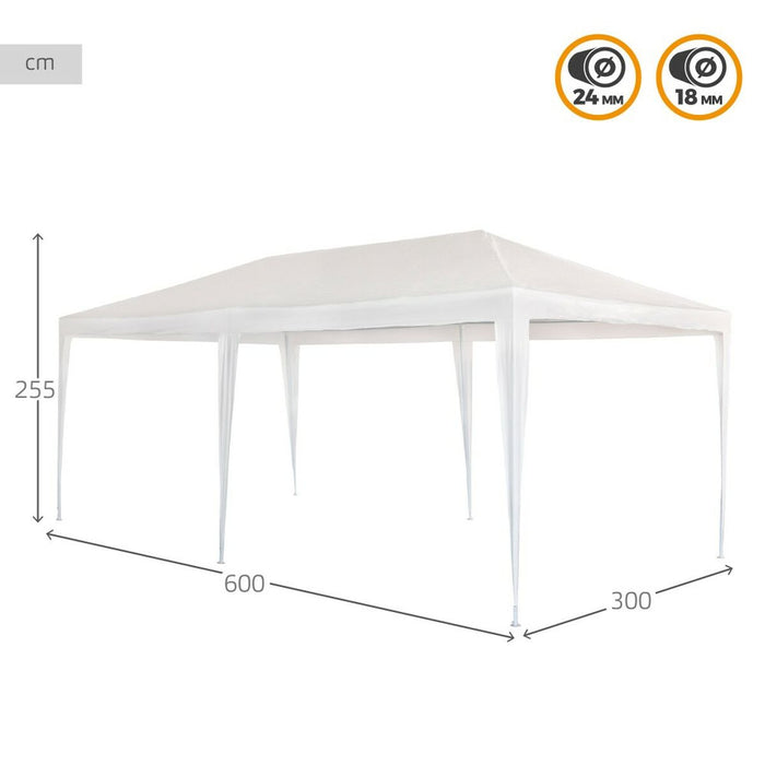 Cenador Aktive 300 x 255 x 600 cm Metal Blanco Plástico