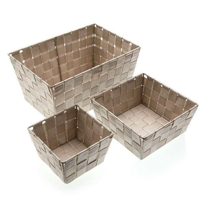 Cestino Multiuso Versa Beige (20 x 15 x 30 cm)