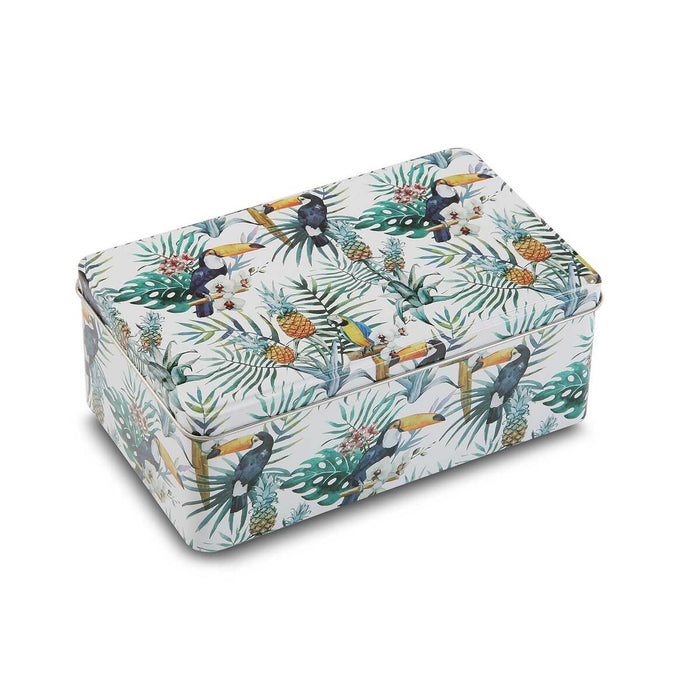 Scatola di Metallo Versa Tropicale (11 x 7,1 x 18 cm)