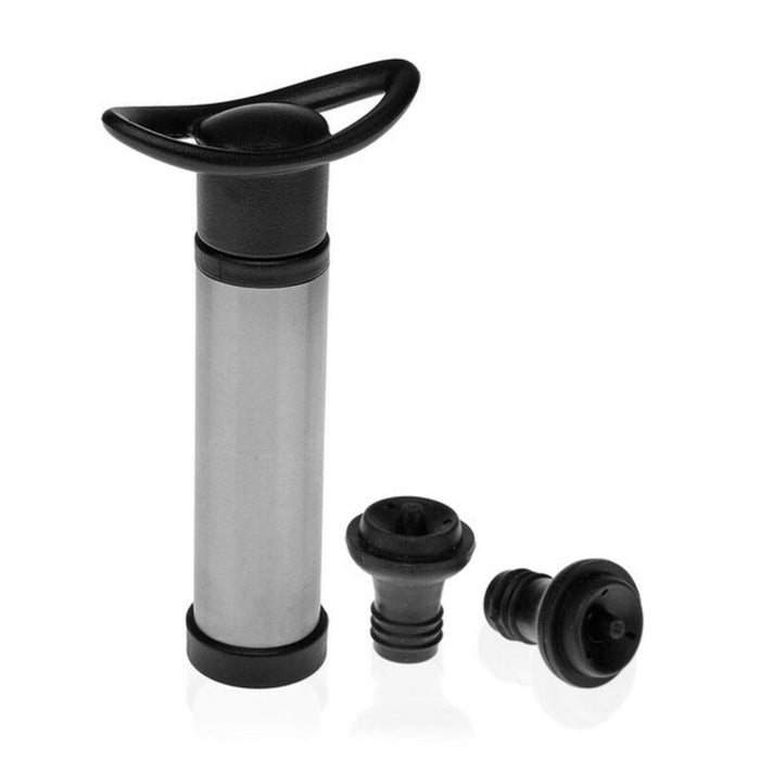 Pompa per Sottovuoto e Tappi per il Vino Versa Acciaio Alluminio Silicone ABS (8 x 16 x 8 cm)