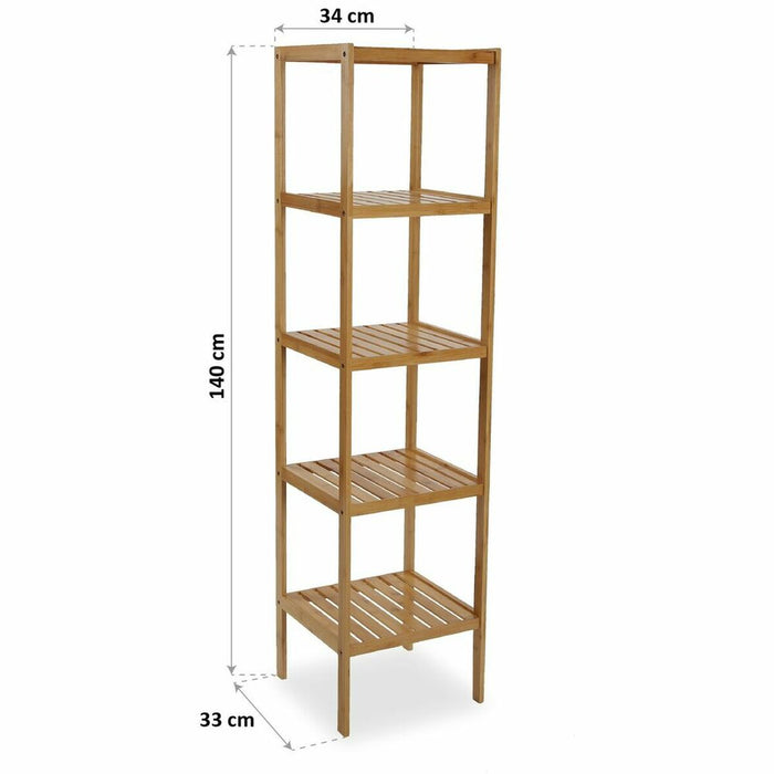 Scaffale da Bagno Versa Bambù (33 x 140 x 34 cm)