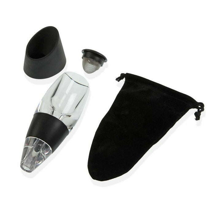 Aireador de Vino Versa Negro Transparente Plástico