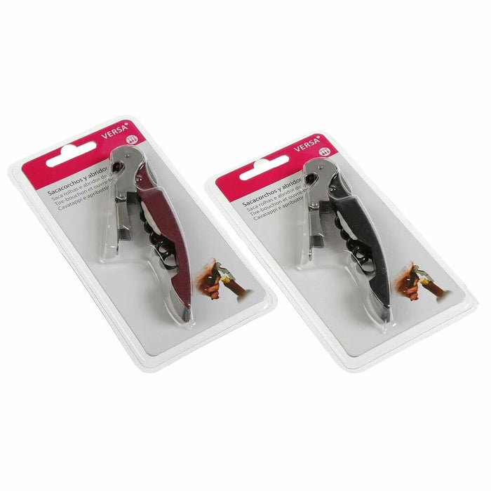 Cavatappi con tagliacapsule e apribottiglie Versa Acciaio Plastica