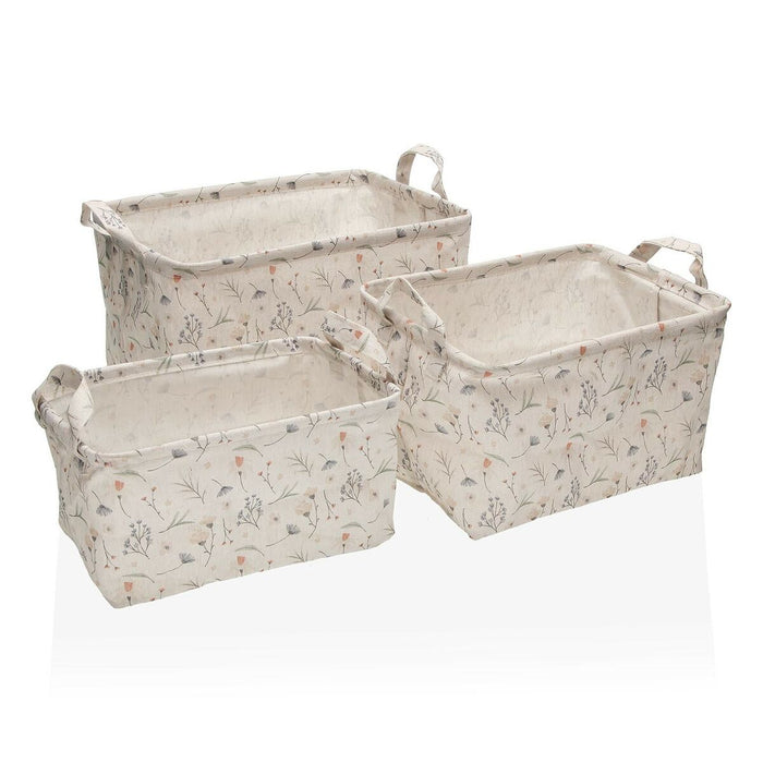 Set of Stackable Organising Boxes Versa Rec Lili Polyester Fusion 3 Pieces