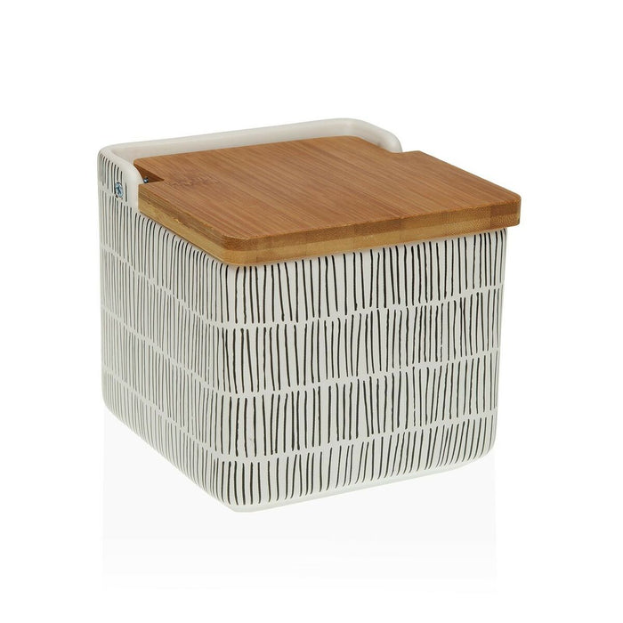 Salero con Tapa Versa NEW LINES 12,2 x 11,5 x 12,2 cm Cerámica