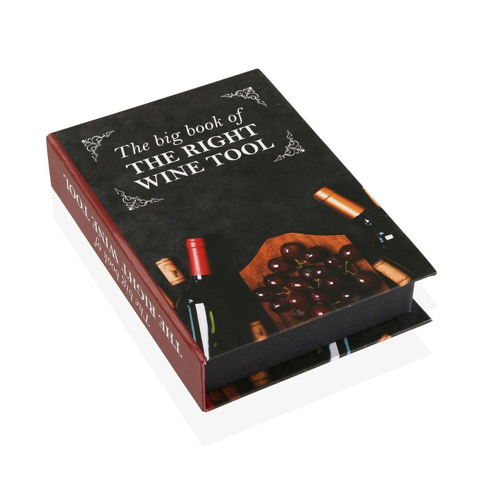 Set di Accessori per il Vino Versa Libro Legno 4 x 22 x 16,5 cm