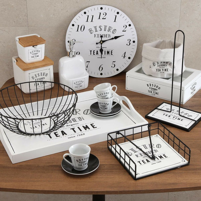 Portasale con Coperchio Versa Bistro Ceramica Dolomite 12,2 x 11,5 x 12,2 cm