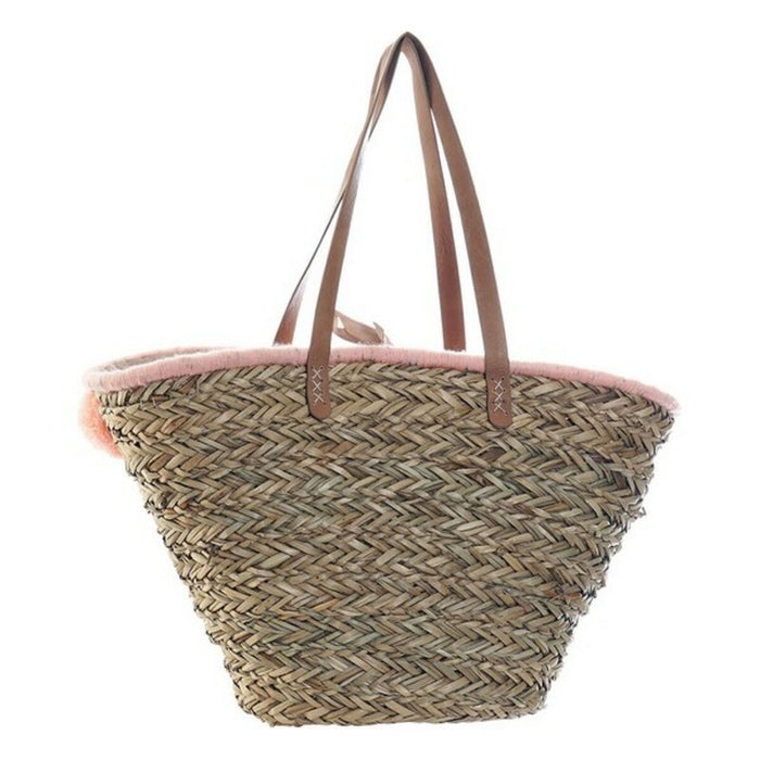 Bolso DKD Home Decor Rosa Coral Pompones