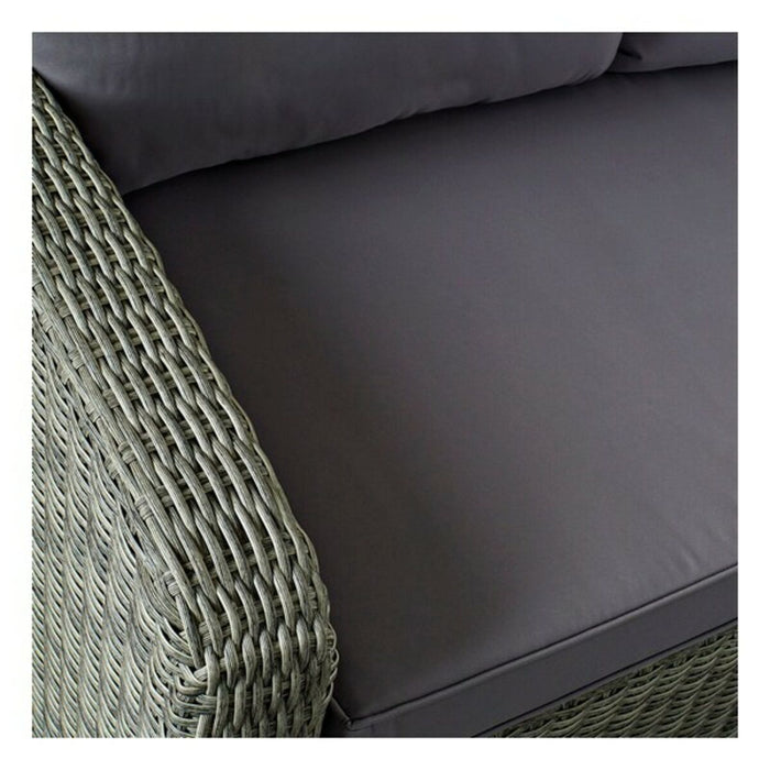 Conjunto de Sofá y Mesa DKD Home Decor MB-166669 Exterior Cristal Poliéster ratán sintético Acero (267 x 204 x 90 cm) (4 pcs)