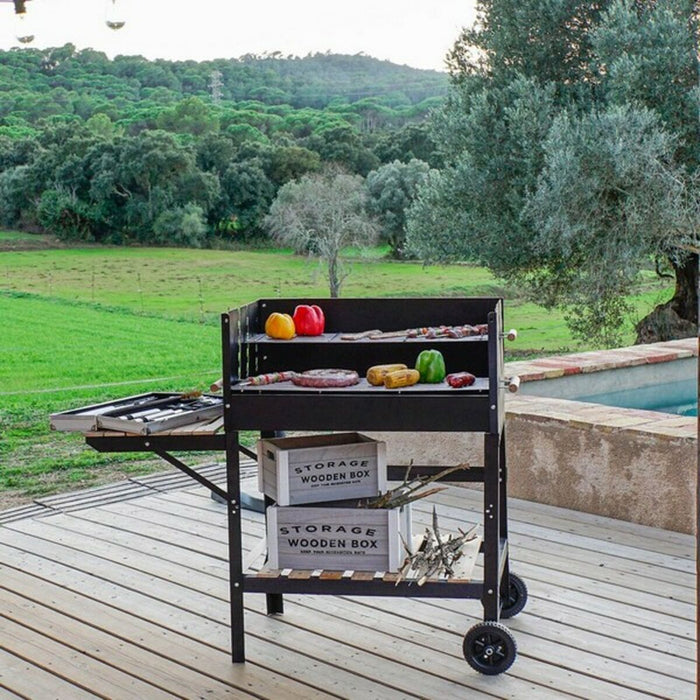 Barbecue a Carboni con Ruote DKD Home Decor RC-177308 113 x 51 x 97 cm Metallo Acciaio (113 x 51 x 97 cm)