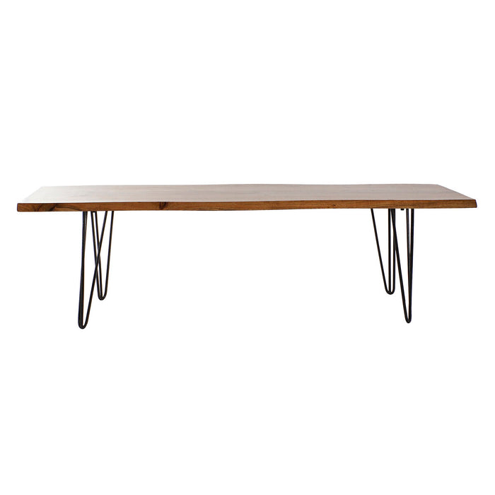 Banco DKD Home Decor 160 x 46 x 46 cm Natural Negro Marrón claro Alpino