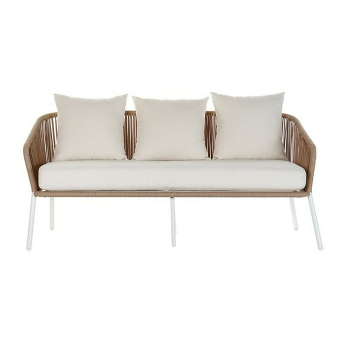 Conjunto de Sofá y Mesa DKD Home Decor MB-179038 Jardín Beige Metal Aluminio Cuerda 151,5 x 72 x 70 cm (4 pcs)