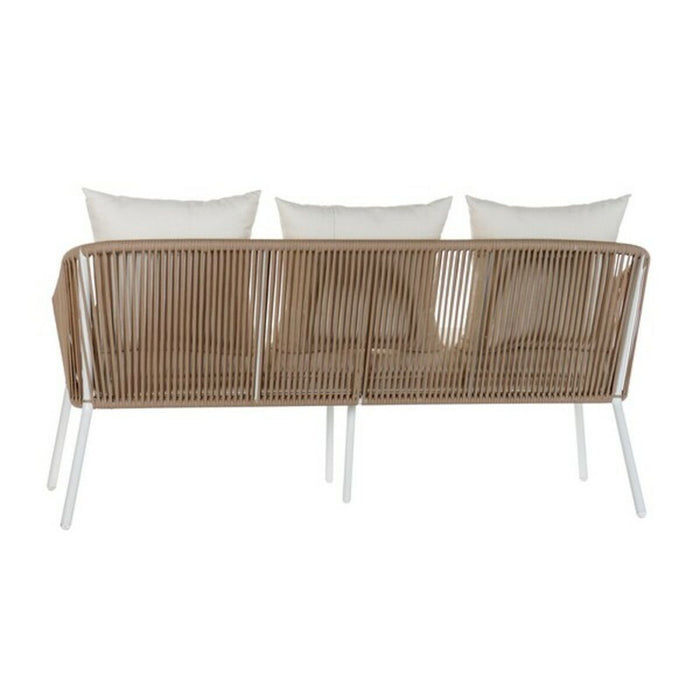 Conjunto de Sofá y Mesa DKD Home Decor MB-179038 Jardín Beige Metal Aluminio Cuerda 151,5 x 72 x 70 cm (4 pcs)