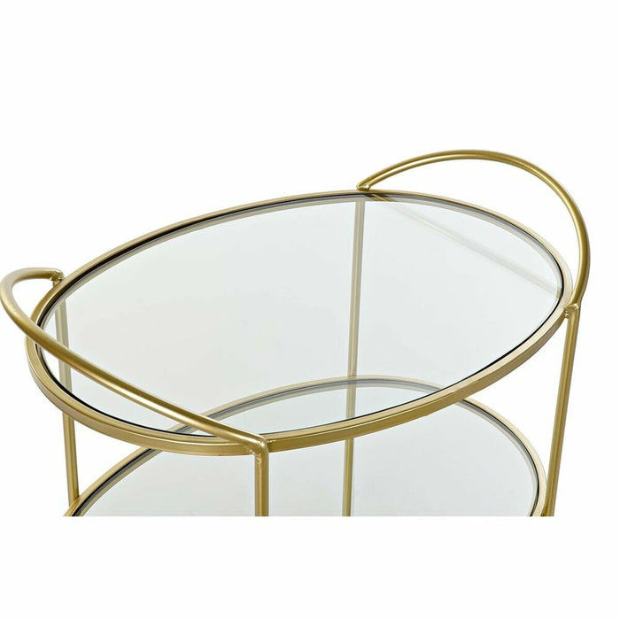 Mueble Camarera DKD Home Decor Cristal Dorado Metal (69 x 45,5 x 76 cm)