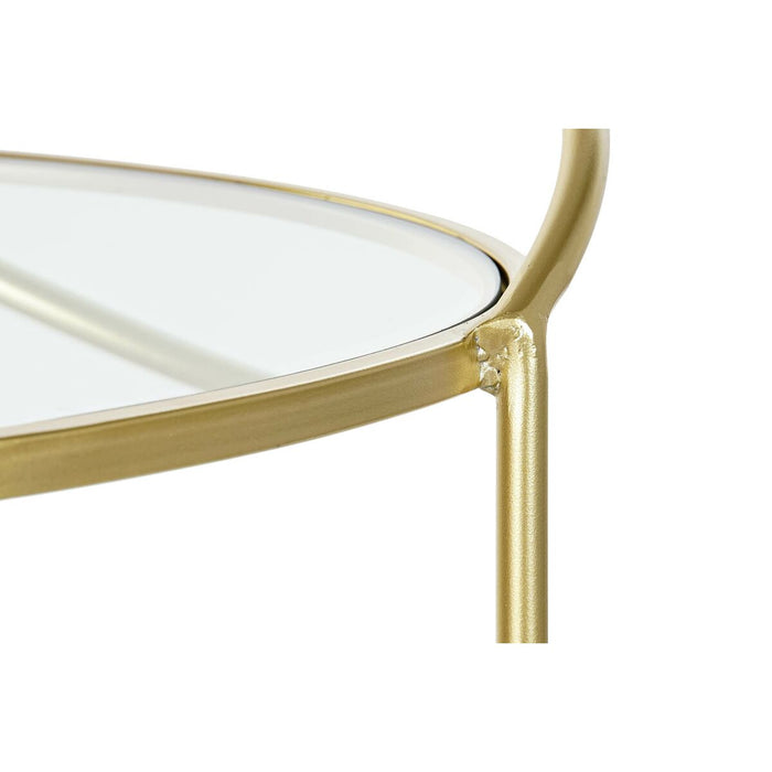 Mueble Camarera DKD Home Decor Cristal Dorado Metal (69 x 45,5 x 76 cm)