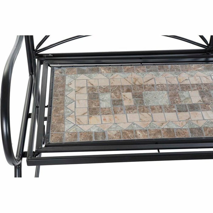 Banco DKD Home Decor Negro Multicolor Mosaico 111 x 54 x 88 cm (111 x 54 x 88 cm)