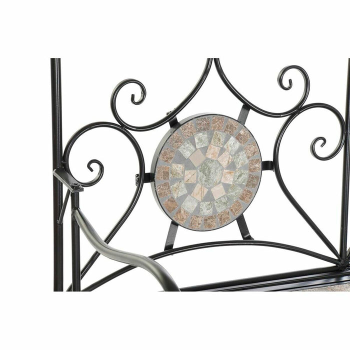 Banco DKD Home Decor Negro Multicolor Mosaico 111 x 54 x 88 cm (111 x 54 x 88 cm)