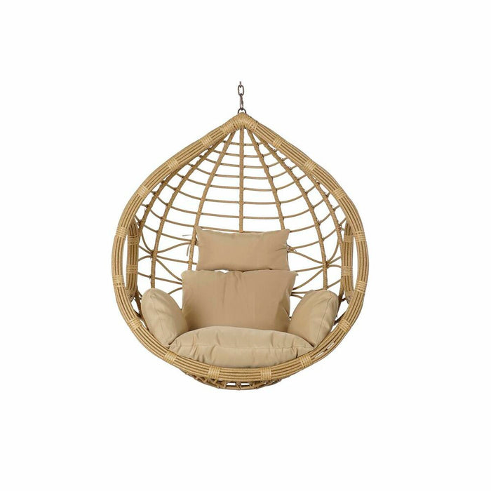 Sedia da giardino sospesa DKD Home Decor 90 x 70 x 110 cm 105 x 75 x 226 cm Beige Metallo Marrone rattan sintetico