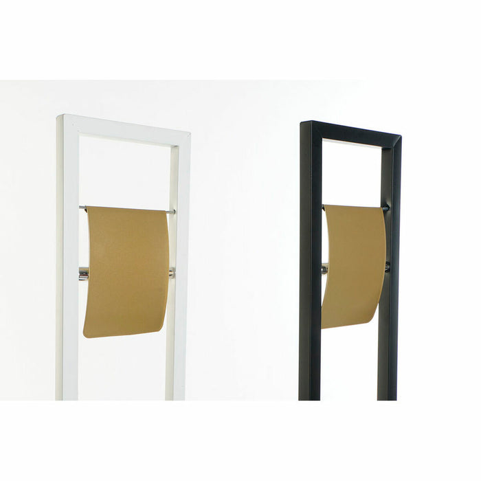 Portarrollos de Papel Higiénico DKD Home Decor Blanco Negro Dorado Acero Inoxidable 20 x 20 x 80 cm (2 Unidades)