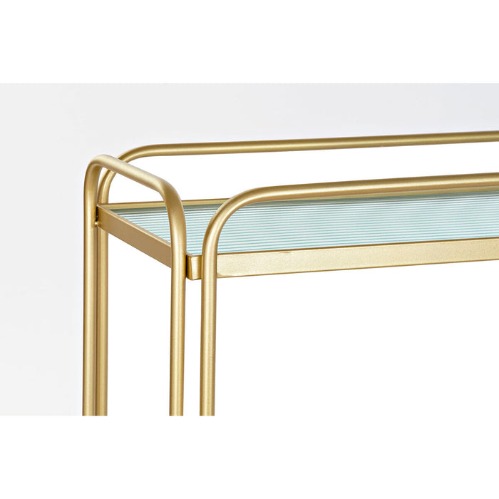 Mueble Camarera DKD Home Decor 80 x 28 x 81 cm Cristal Dorado Metal