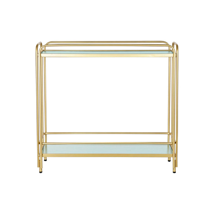 Mueble Camarera DKD Home Decor 80 x 28 x 81 cm Cristal Dorado Metal