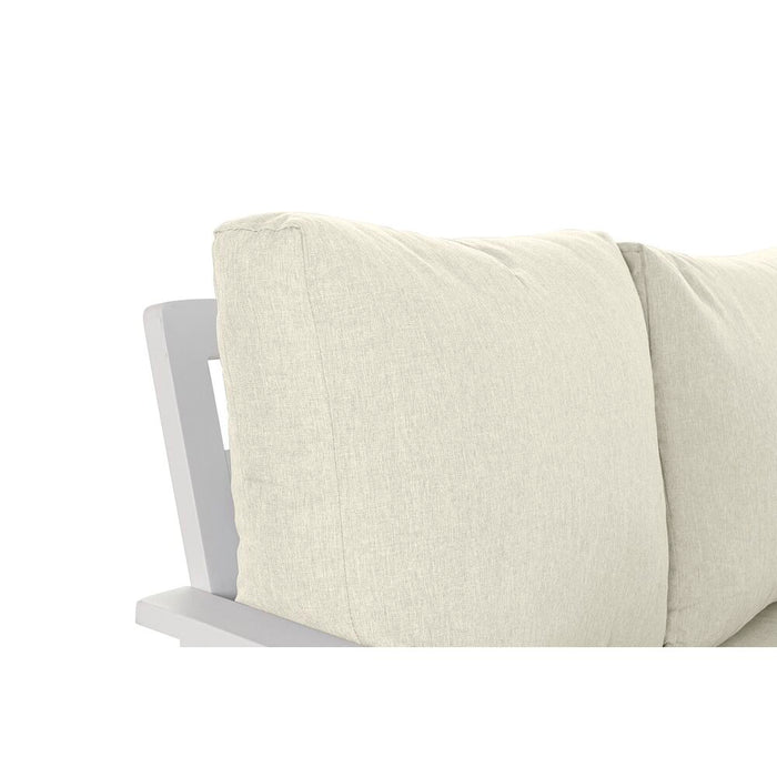 Sofá de Jardín DKD Home Decor Blanco Aluminio Cristal 86 cm 212 x 212 x 86 cm  