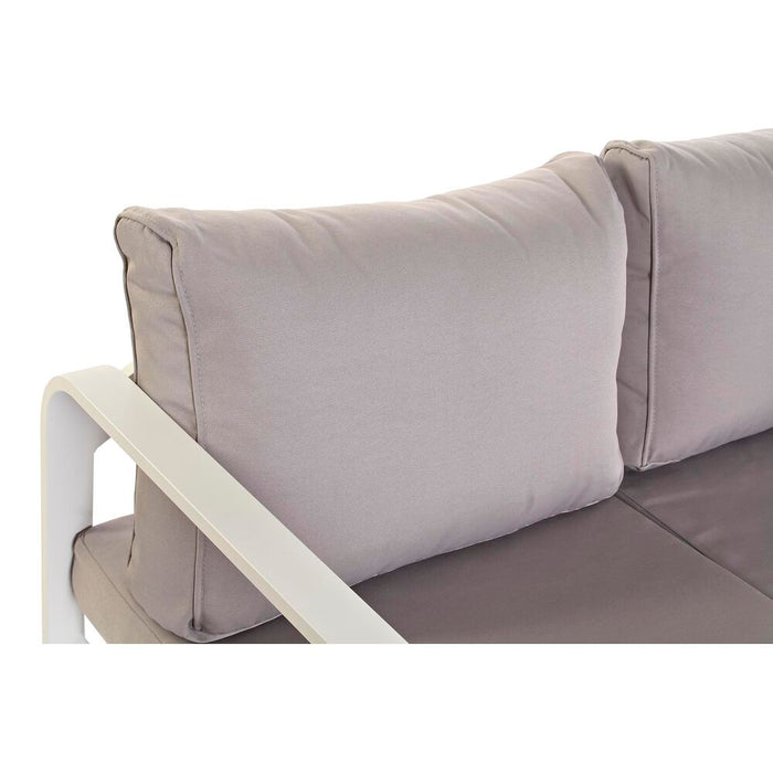 Sofá de Jardín DKD Home Decor Gris Aluminio 78 cm 184 x 72 x 78 cm  