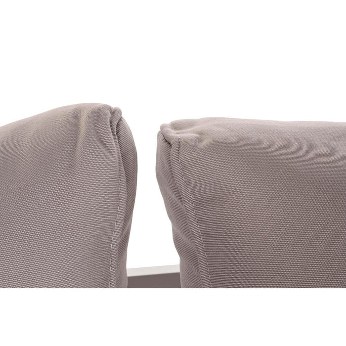 Sofá de Jardín DKD Home Decor Gris Aluminio 78 cm 184 x 72 x 78 cm  