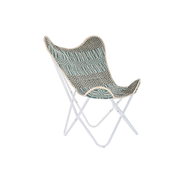 Silla de Jardín DKD Home Decor Azul Blanco Verde Hierro 74 x 65 x 90 cm