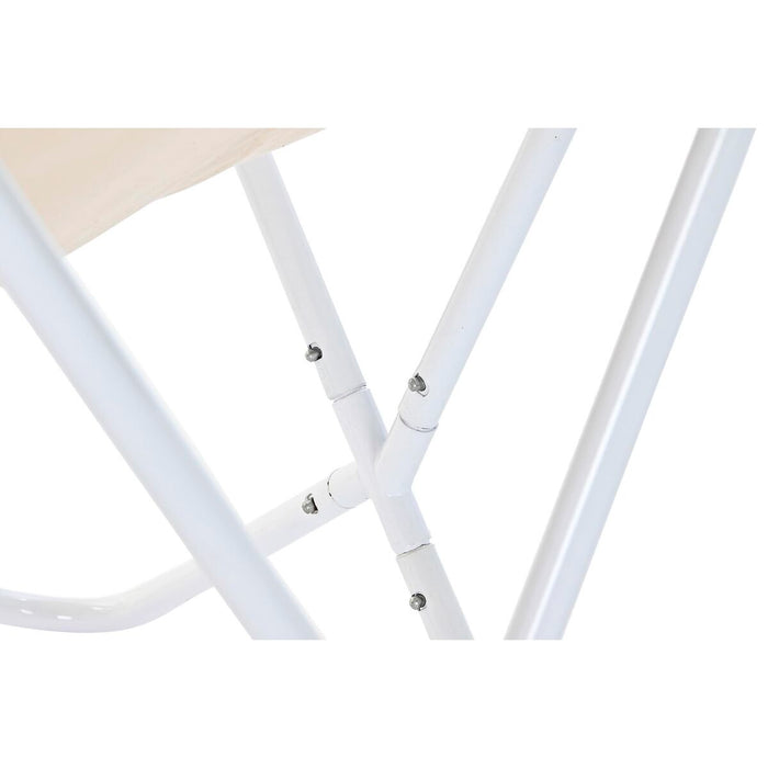 Silla de Jardín DKD Home Decor Naranja Algodón Blanco Hierro (74 x 65 x 90 cm)