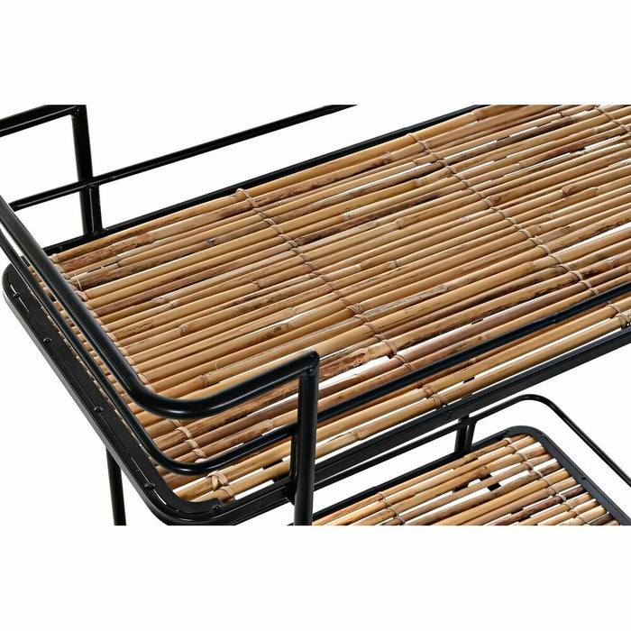 Mueble Camarera DKD Home Decor 68 x 37,5 x 70,5 cm Natural Negro Metal