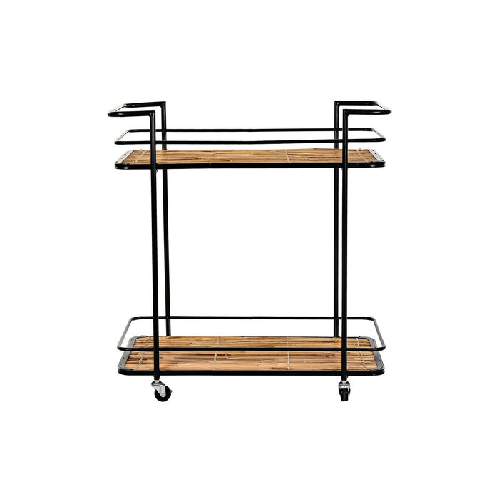 Mueble Camarera DKD Home Decor 68 x 37,5 x 70,5 cm Natural Negro Metal