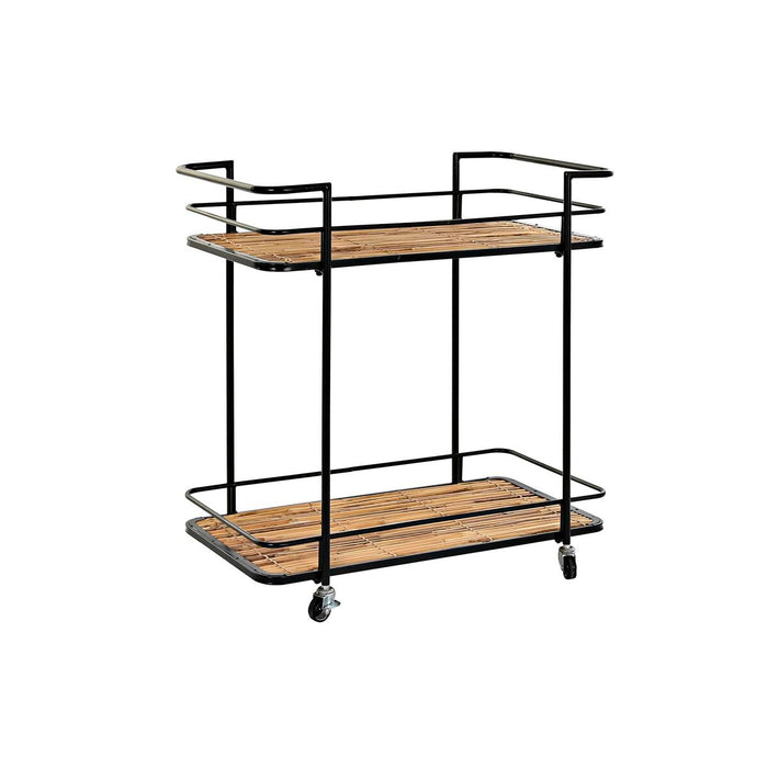 Mueble Camarera DKD Home Decor 68 x 37,5 x 70,5 cm Natural Negro Metal